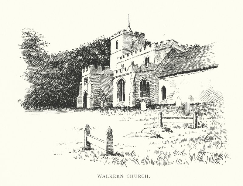 Iglesia de Walkern (litografía) de Duncan Moul