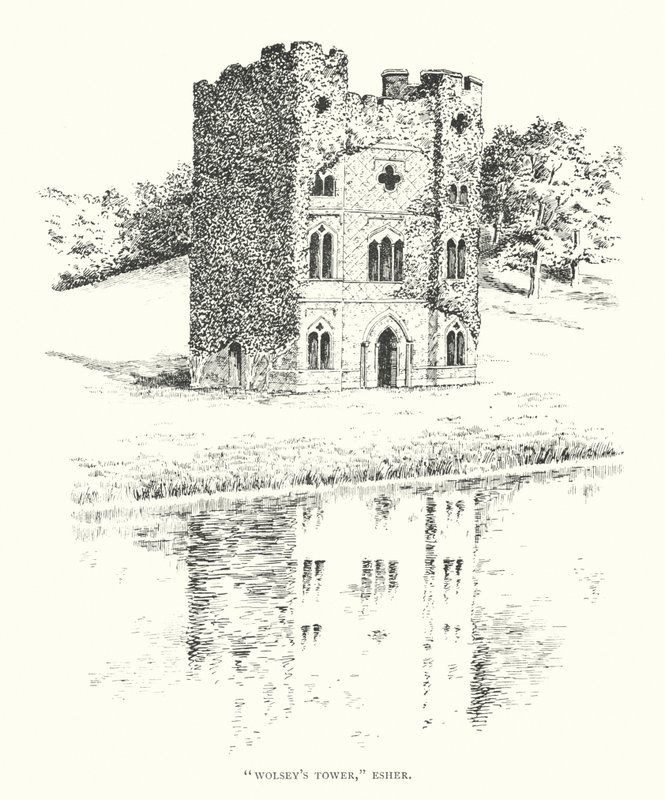 "Torre de Wolsey", Esher (litografía) de Duncan Moul