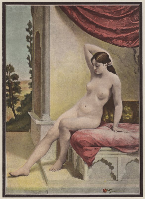 El baño turco (litografia en color) de E. Dieudonne
