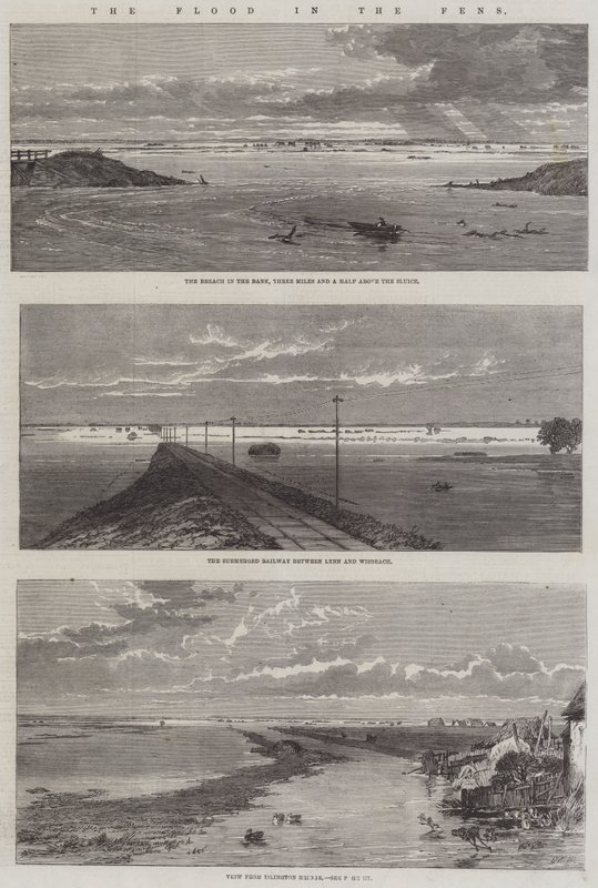 La inundación en los Fens de Edmund Morison Wimperis