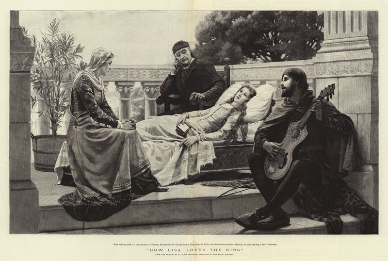 Cómo Lisa amaba al rey de Edmund Blair Leighton