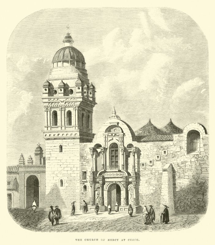 La Iglesia de la Misericordia en Cuzco de Edouard Riou