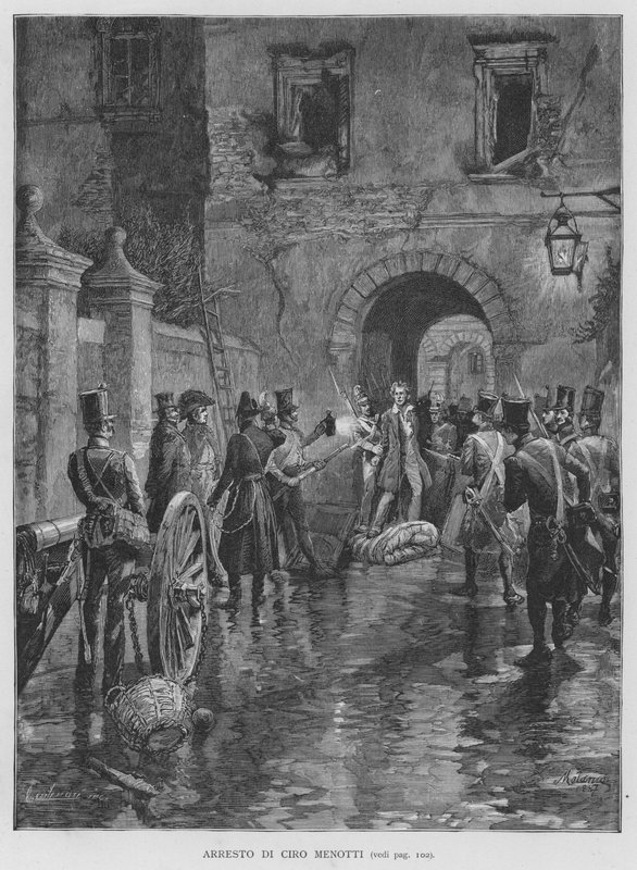 Arresto de Ciro Menotti de Edouardo Matania