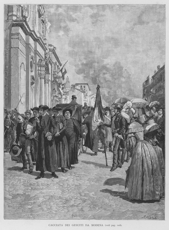 Cacciata Dei Gesuiti Da Modena (grabado) de Edouardo Matania