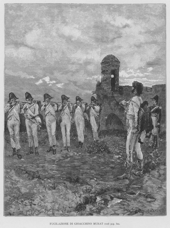 Fusilamiento de Gioacchino Murat (grabado) de Edouardo Matania