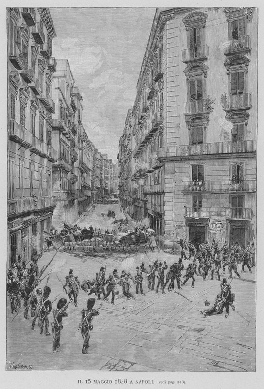 Il 15 Maggio 1848 A Napoli (grabado) de Edouardo Matania