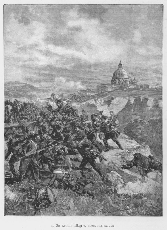 Il 30 Aprile 1849 A Roma (grabado) de Edouardo Matania