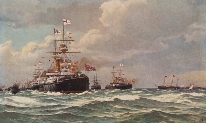 Revisión de coronación del Rey Eduardo VII, Spithead, 1902 de Eduardo de Martino