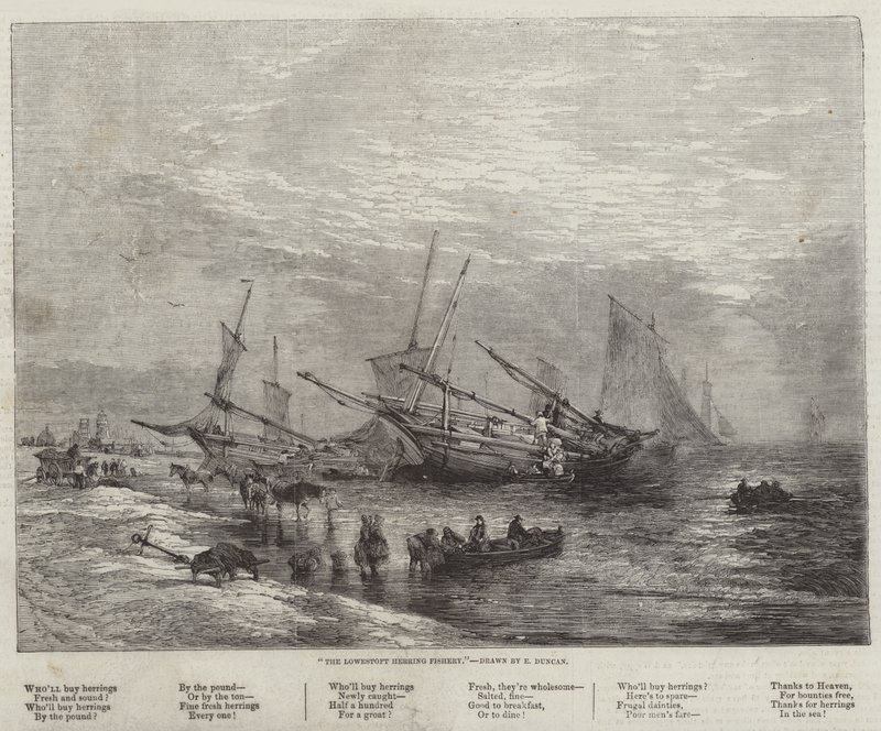 La pesca de arenques en Lowestoft de Edward Duncan
