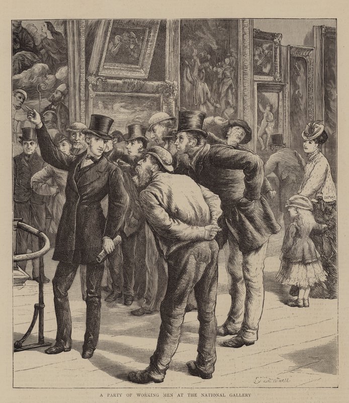 Un Grupo de Trabajadores en la Galería Nacional de Edward Frederick Brewtnall