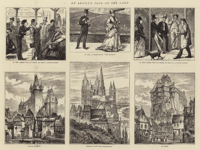 El Tour de un Artista en el Lahn de Edward Frederick Brewtnall