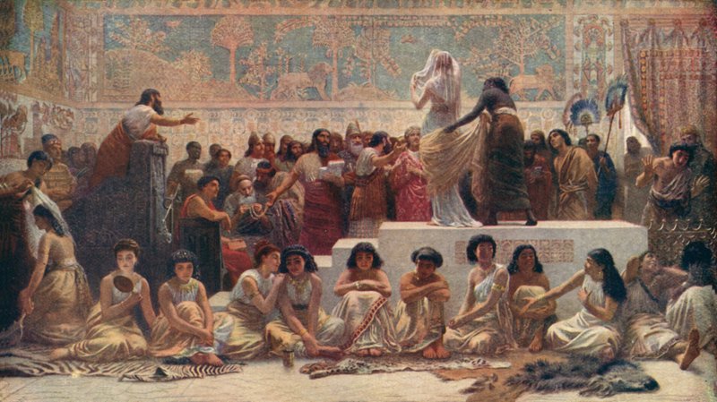 El Mercado de Matrimonios Babilonio de Edwin Longsden Long