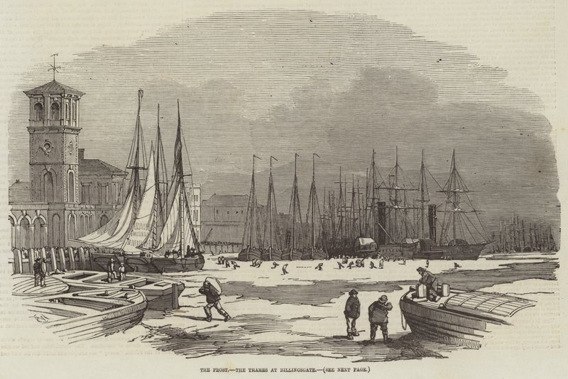 La escarcha, el Támesis en Billingsgate de Edwin Weedon
