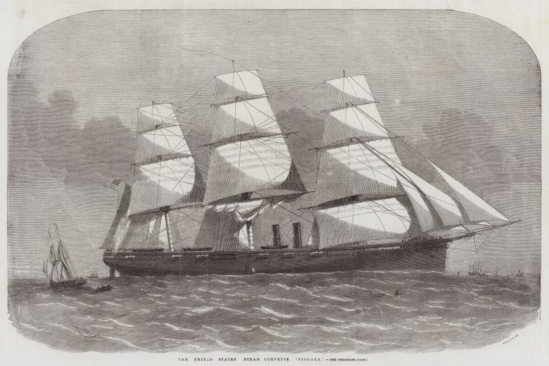 La corbeta de vapor de los Estados Unidos Niagara de Edwin Weedon