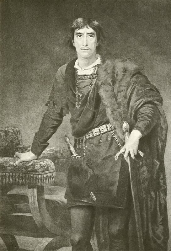 El Sr. Henry Irving como Hamlet (grabado) de Edwin Longsden Long