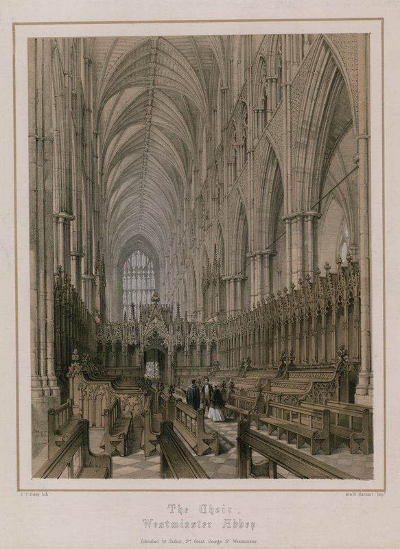 El Coro, Abadía de Westminster, Londres de Edwin Thomas Dolby