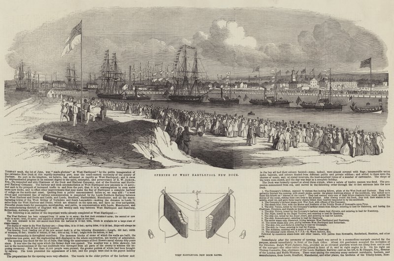 Inauguración del nuevo muelle de West Hartlepool de Edwin Weedon