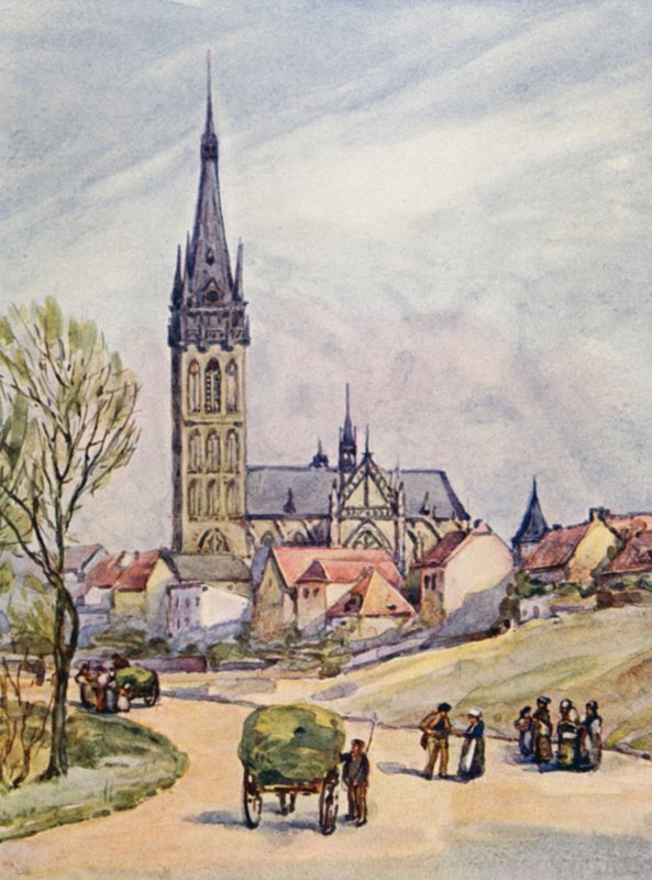 El Rin: Wesel (litografía en color) de Effie Jardine