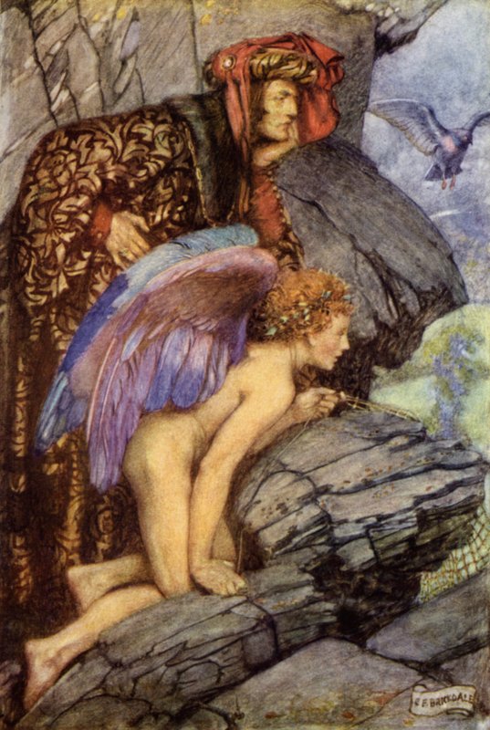 Una mujer ligera (litografía en color) de Eleanor Fortescue Brickdale