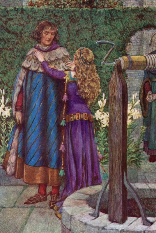 Elaine (litografía en color) de Eleanor Fortescue Brickdale