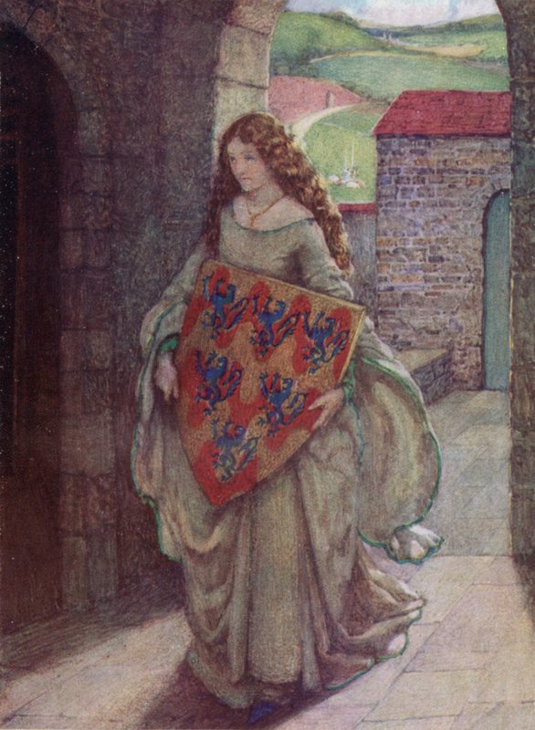 Elaine (litografía en color) de Eleanor Fortescue Brickdale