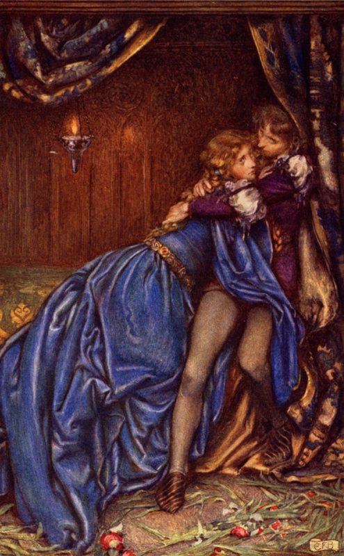 Guinevere (litografía en color) de Eleanor Fortescue Brickdale