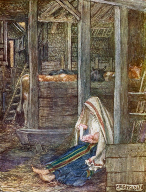 La Natividad (litografía en color) de Eleanor Fortescue Brickdale