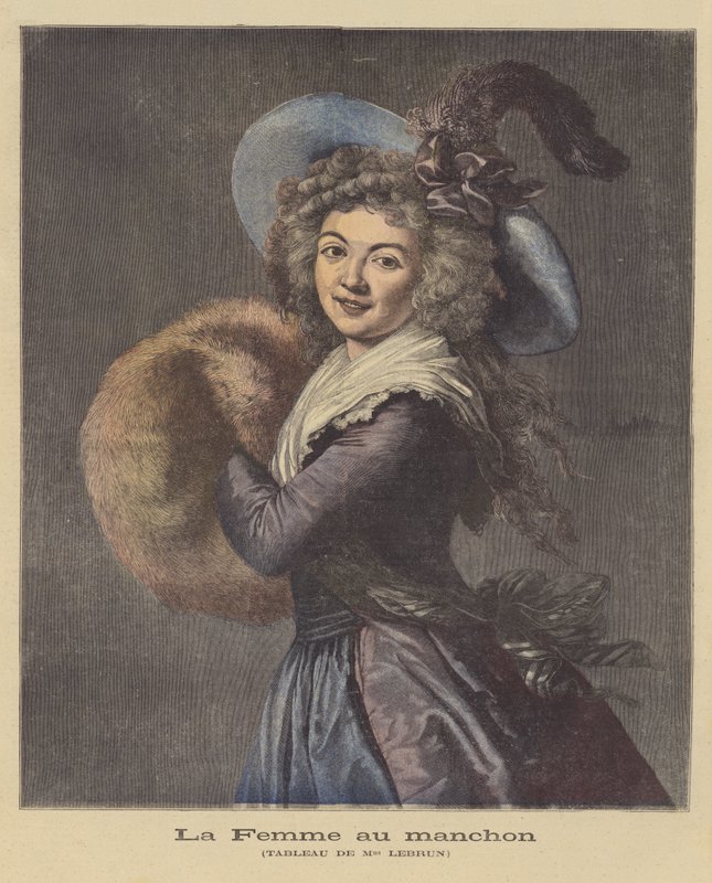 La dama con el manguito de Elisabeth Louise Vigee Lebrun