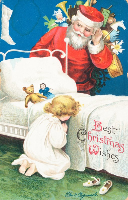Tarjeta de Navidad americana de Ellen Hattie Clapsaddle