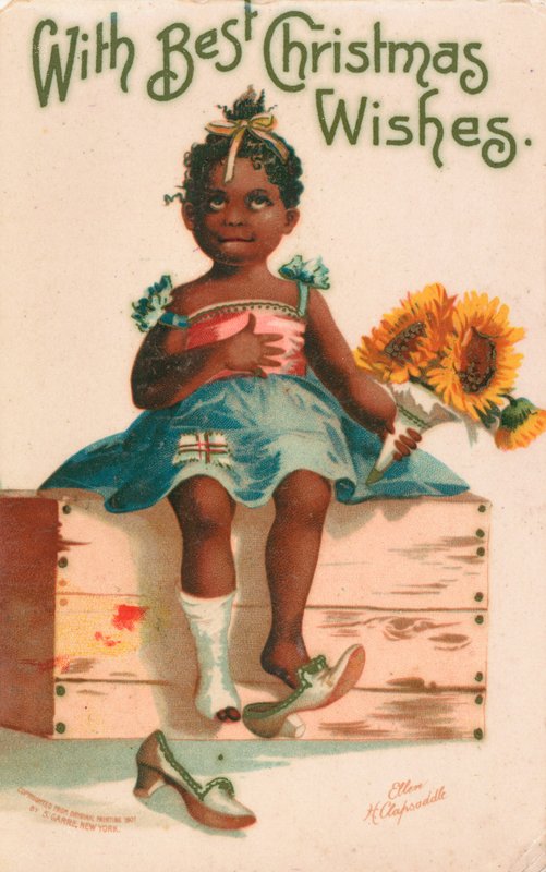 Tarjeta de Navidad americana de Ellen Hattie Clapsaddle