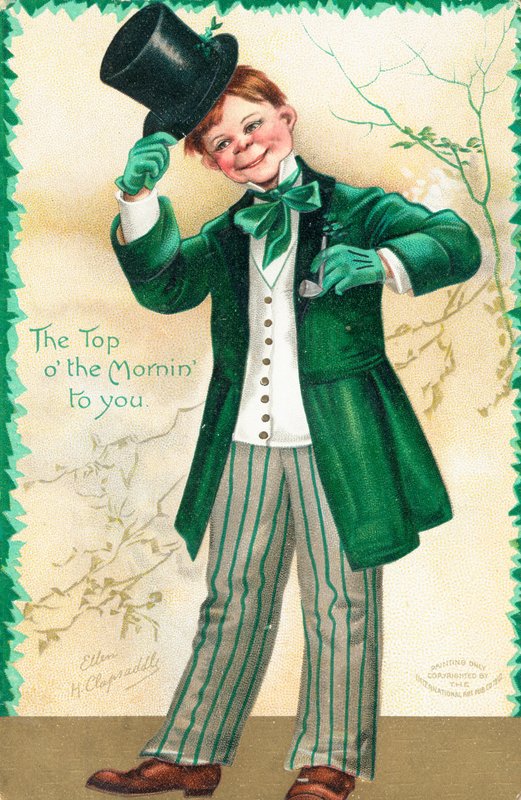 Tarjeta del Día de San Patricio de Ellen Hattie Clapsaddle