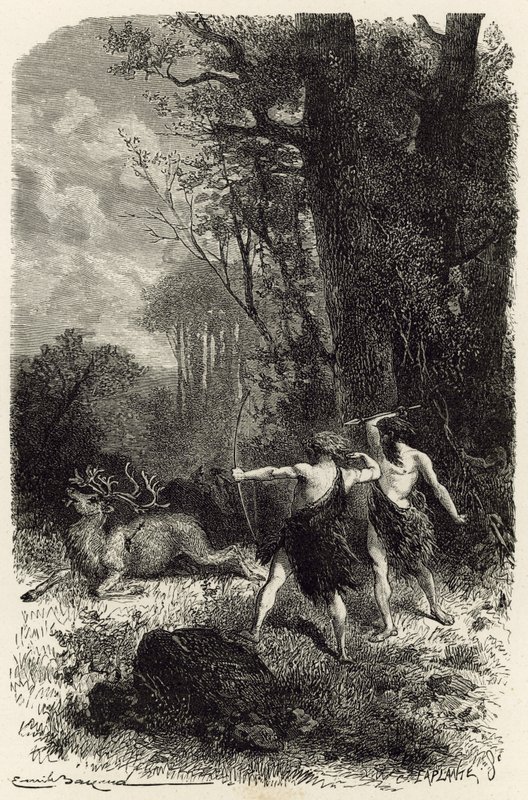 La caza en la época del reno de Emile Antoine Bayard