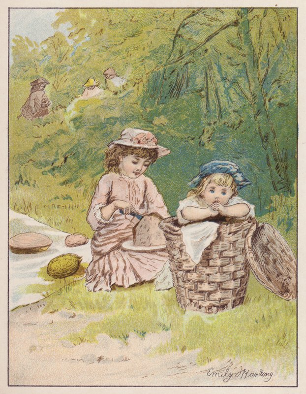 El Picnic (litografía en color) de Emily Harding
