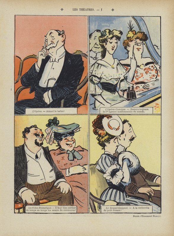 Teatros. Ilustración para Le Rire de Emmanuel Barcet