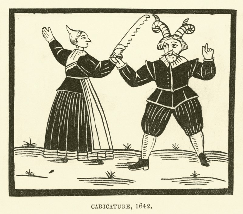 Caricatura, 1642 de English School