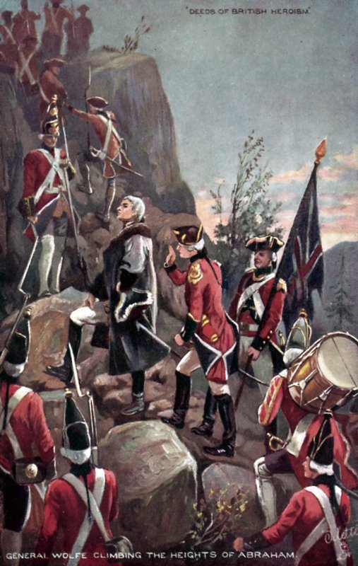 General Wolfe escalando las Alturas de Abraham de English School
