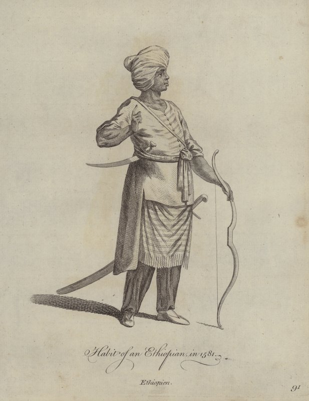Hábito de un etíope en 1581 de English School