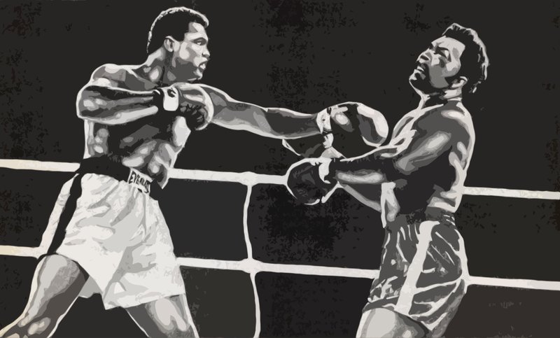 Muhammad Ali derrotando a George Foreman de English School