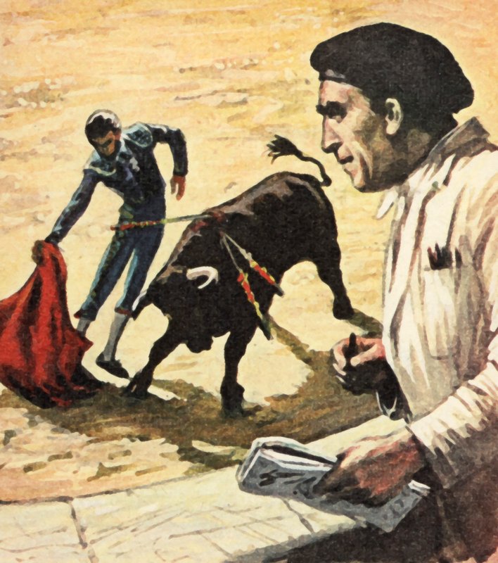 Pablo Picasso viendo una corrida de toros de English School