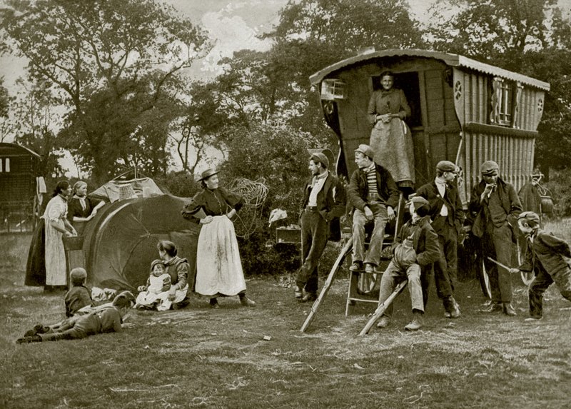 Un campamento gitano en Essex de English Photographer