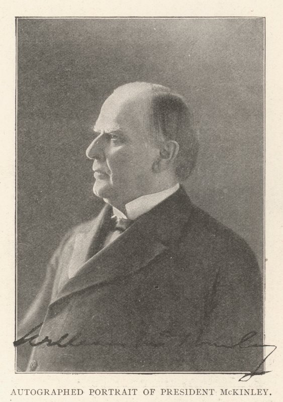 Retrato Autografiado del Presidente McKinley de English Photographer