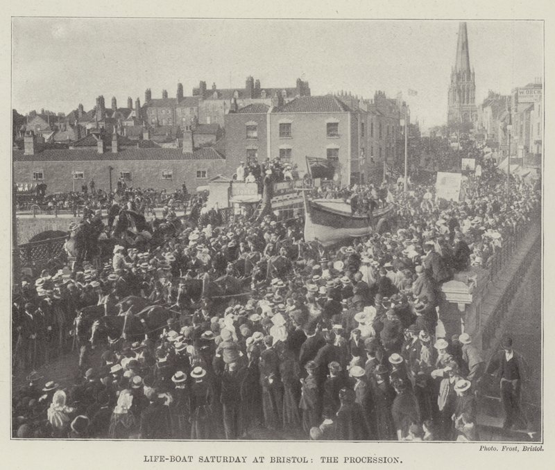 Sábado de botes salvavidas en Bristol, la procesión de English Photographer
