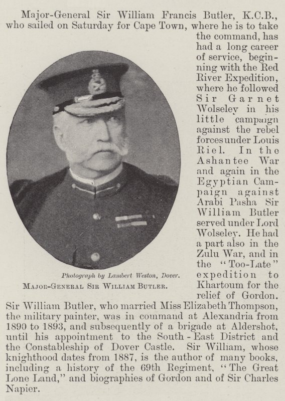 Mayor-General Sir William Butler de English Photographer