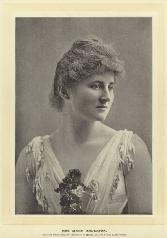 Miss Mary Anderson de English Photographer