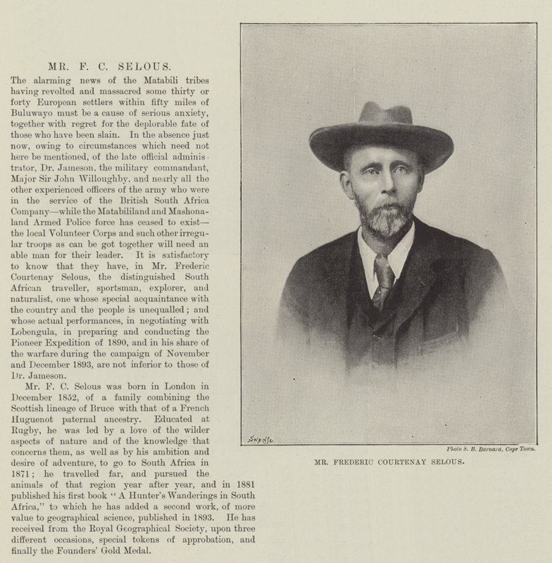 El Sr. Frederic Courtenay Selous de English Photographer