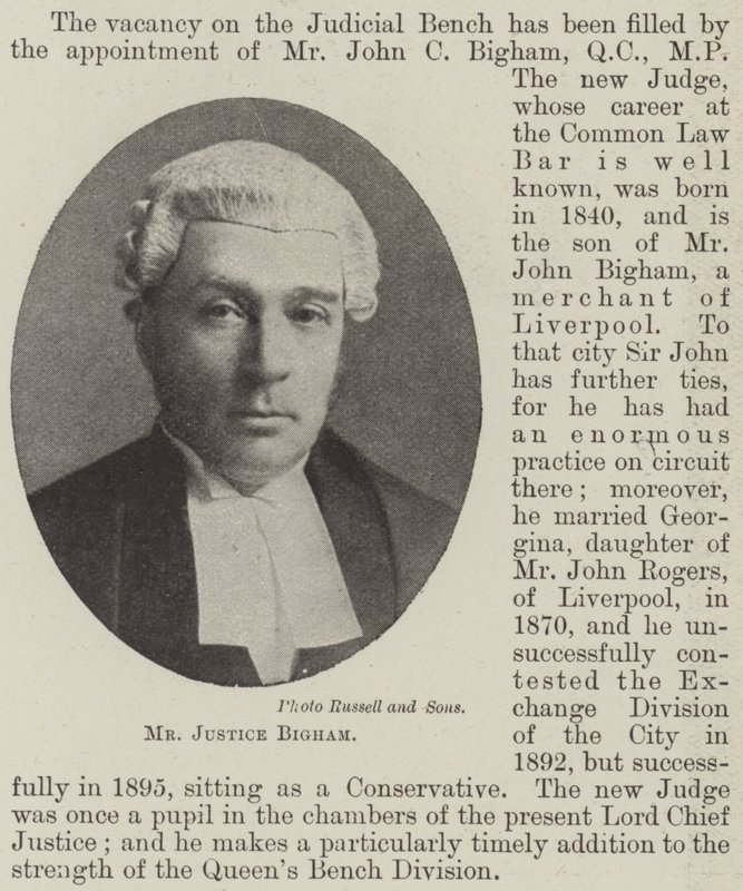 Sr. Justice Bigham de English Photographer