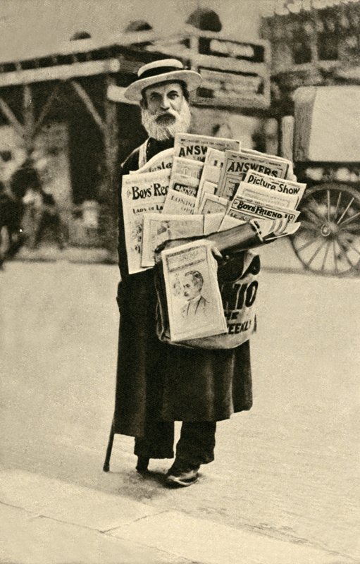 Vendedor de periódicos de English Photographer