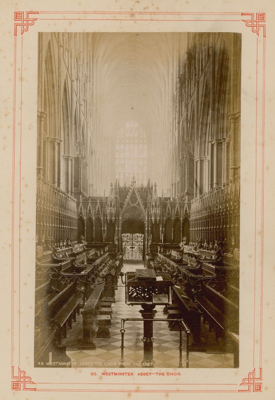 Postal del Coro de la Abadía de Westminster de English Photographer