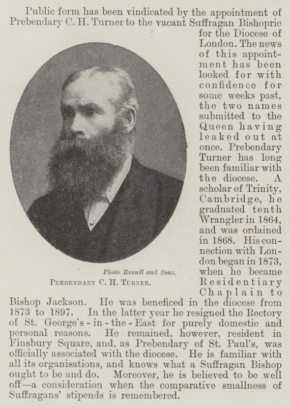 Prebendado C H Turner de English Photographer