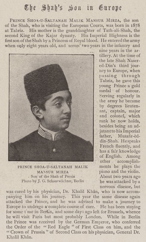 Príncipe Shoa-U-Saltanah Malik Mansur Mirza de English Photographer